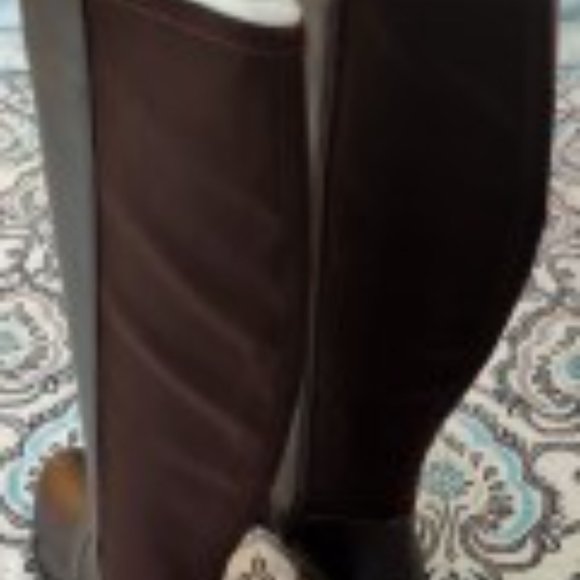 Nine West WNLEVI-WS Dark Brown Leather Boots - Picture 4 of 7